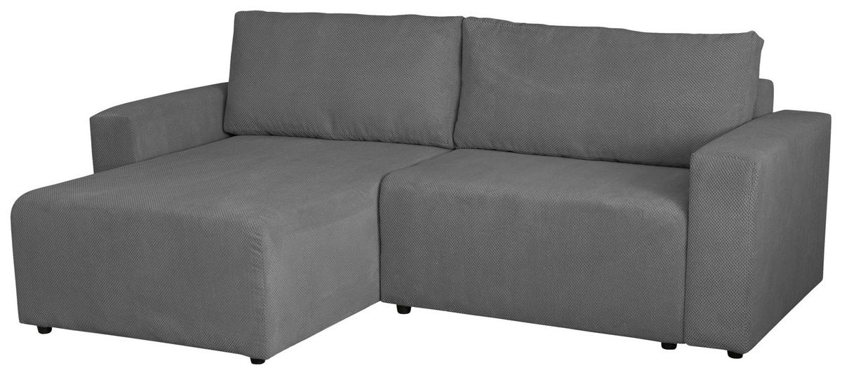 Ecksofa Dallas Boucle Schlammfarben 173x258cm - Schlammfarben/Schwarz, MODERN, Holz/Kunststoff (173/258cm)