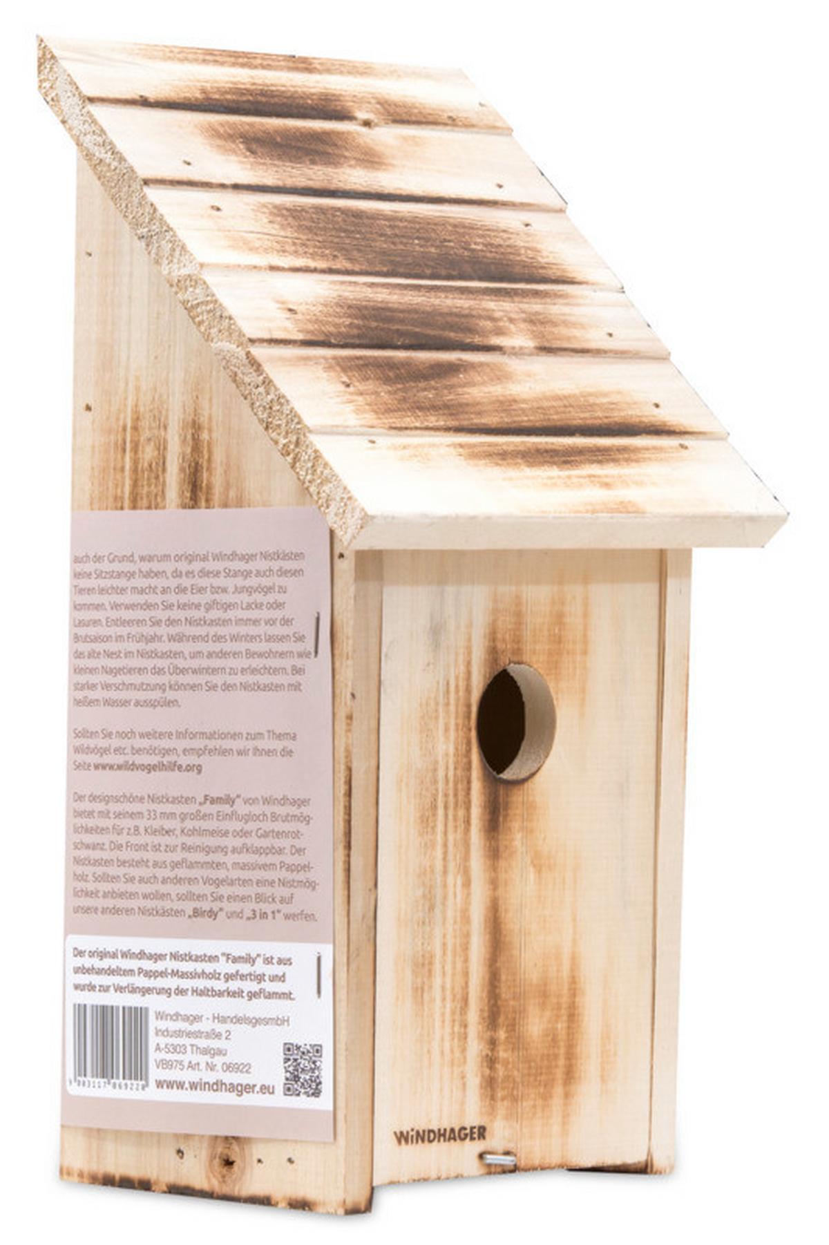 Vogelhaus Nistkasten Family - Naturfarben, Basics, Holz (14/33,5/18cm)