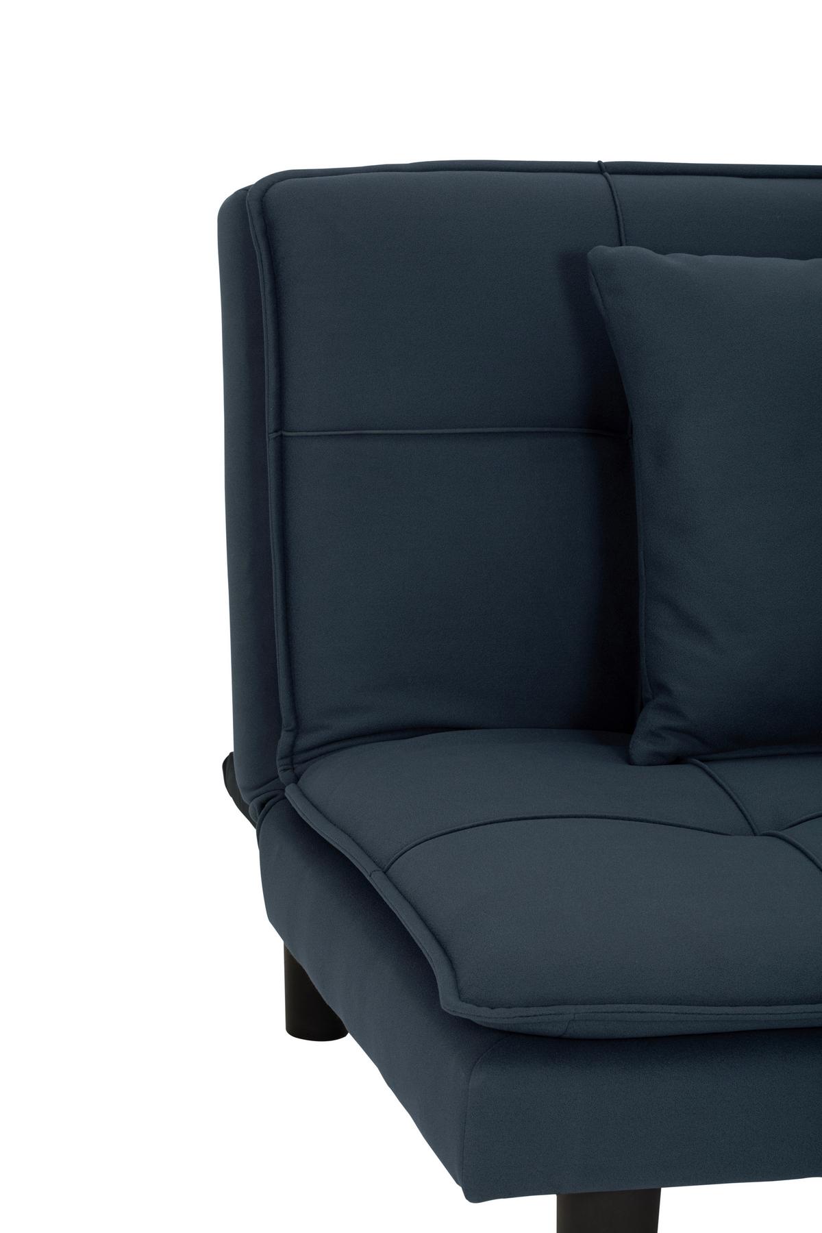 Schlafsofa Oslo - Blau/Schwarz, Basics, Textil (180/79/91cm) - P & B