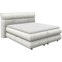Boxspringbett Carmelo Creme 180x200 cm - Creme/Schwarz, Trend, Textil (180/200cm)