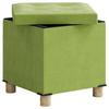 Sedací box SIZOS M zelená - zelená/hnědá, Moderní, kompozitní dřevo/textil (38/40/38cm) - MID.YOU
