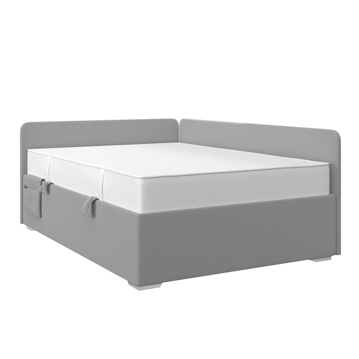 Kárpitozott Ágy Remi 120/200cm - antracit/szürke, Modern, textil/fa (120/200cm)