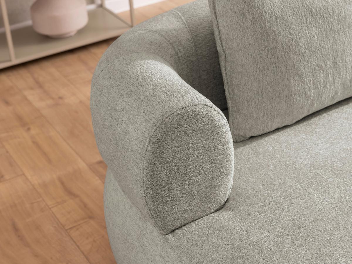 3-Sitzer-Sofa Ferro Hellgrau B: 200 cm - Hellgrau/Schwarz, Design, Textil (200/76/96cm) - Livetastic