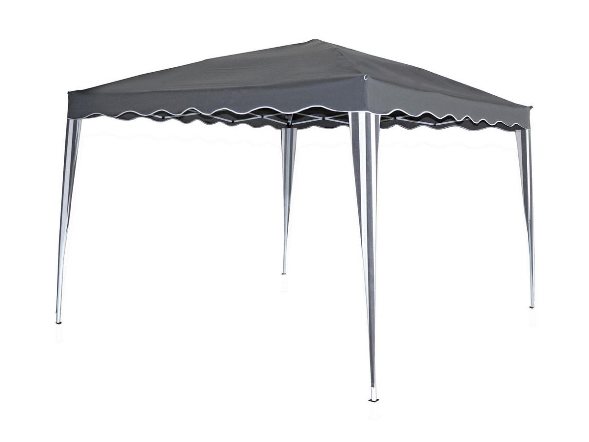 Pavillon Ganges - Grau, Basics, Kunststoff/Metall (295/260/295cm) - Gardenson