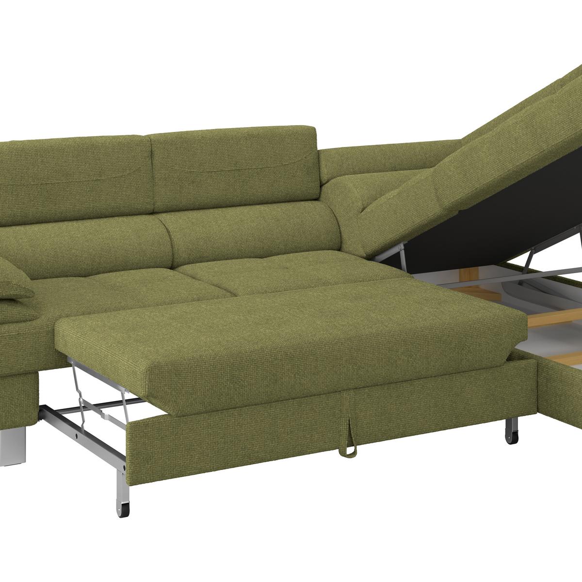 Ecksofa Savona - Khaki, MODERN, Textil (270/230cm) - Ondega