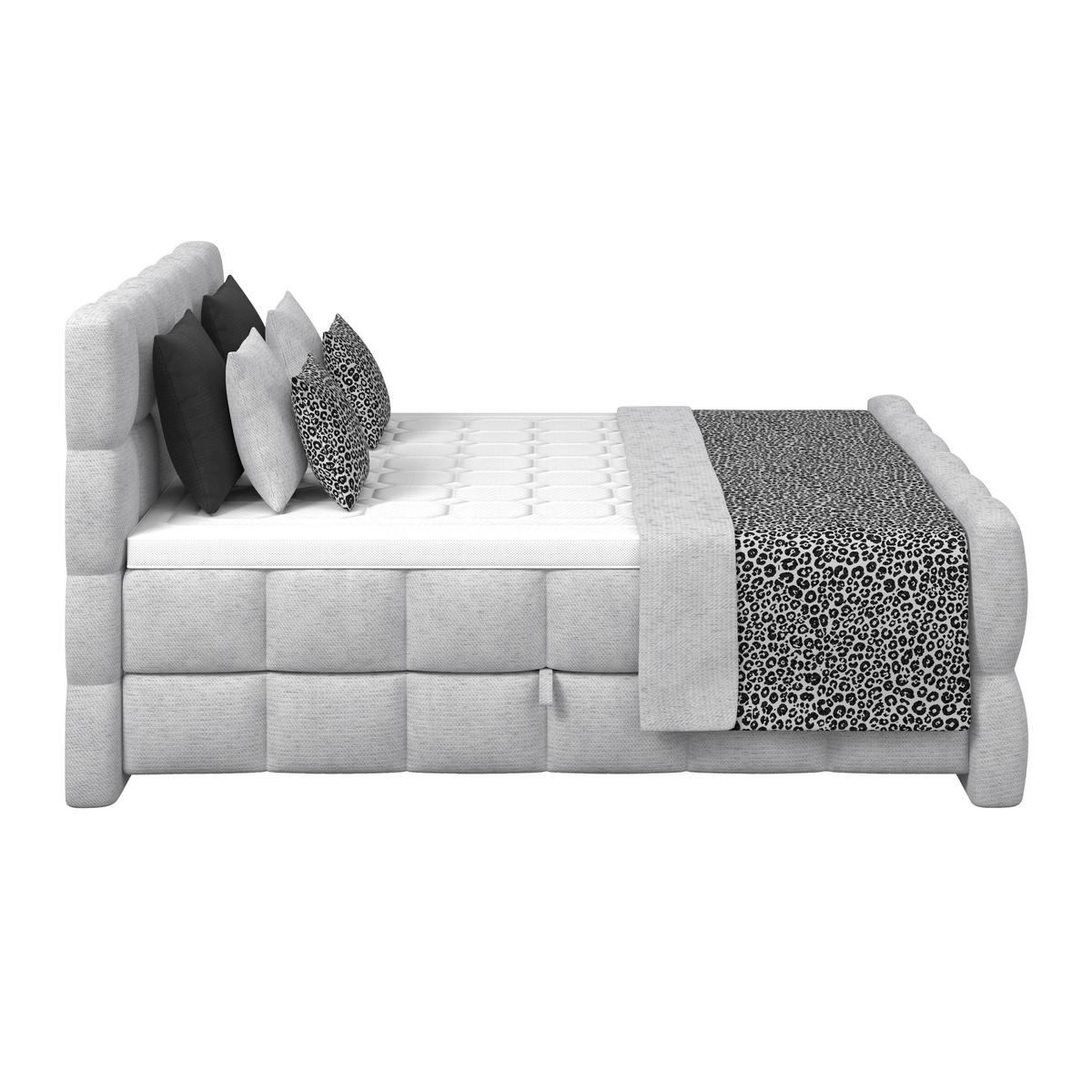 Boxspringbett Brisbane inkl. Bettkasten 180x220 - Champagner/Schwarz, Trend, Holz/Holzwerkstoff (180/220cm) - Sembella