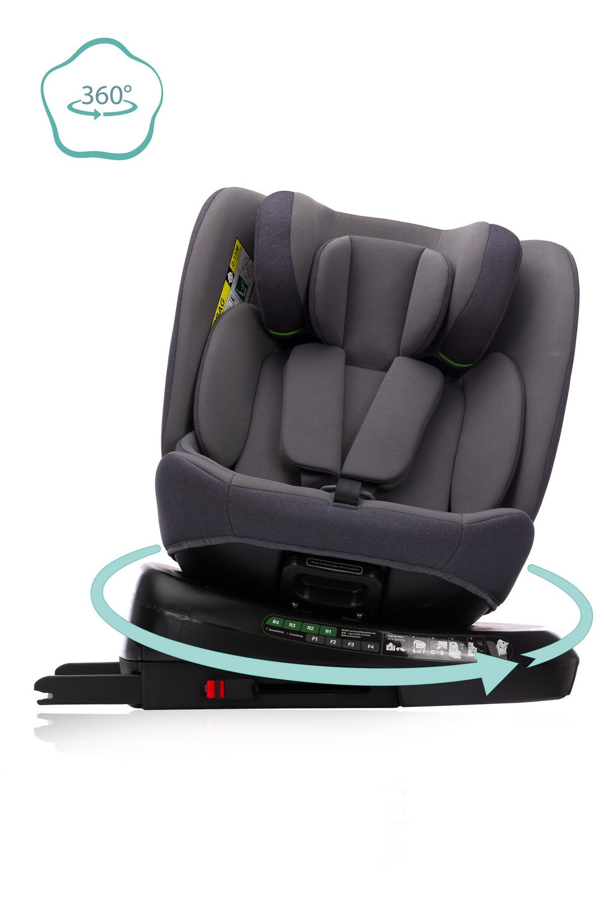 Kinderautositz Leon Grau B: 45 Cm - Grau, Basics, Kunststoff/Textil (55/45/90cm) - Fillikid