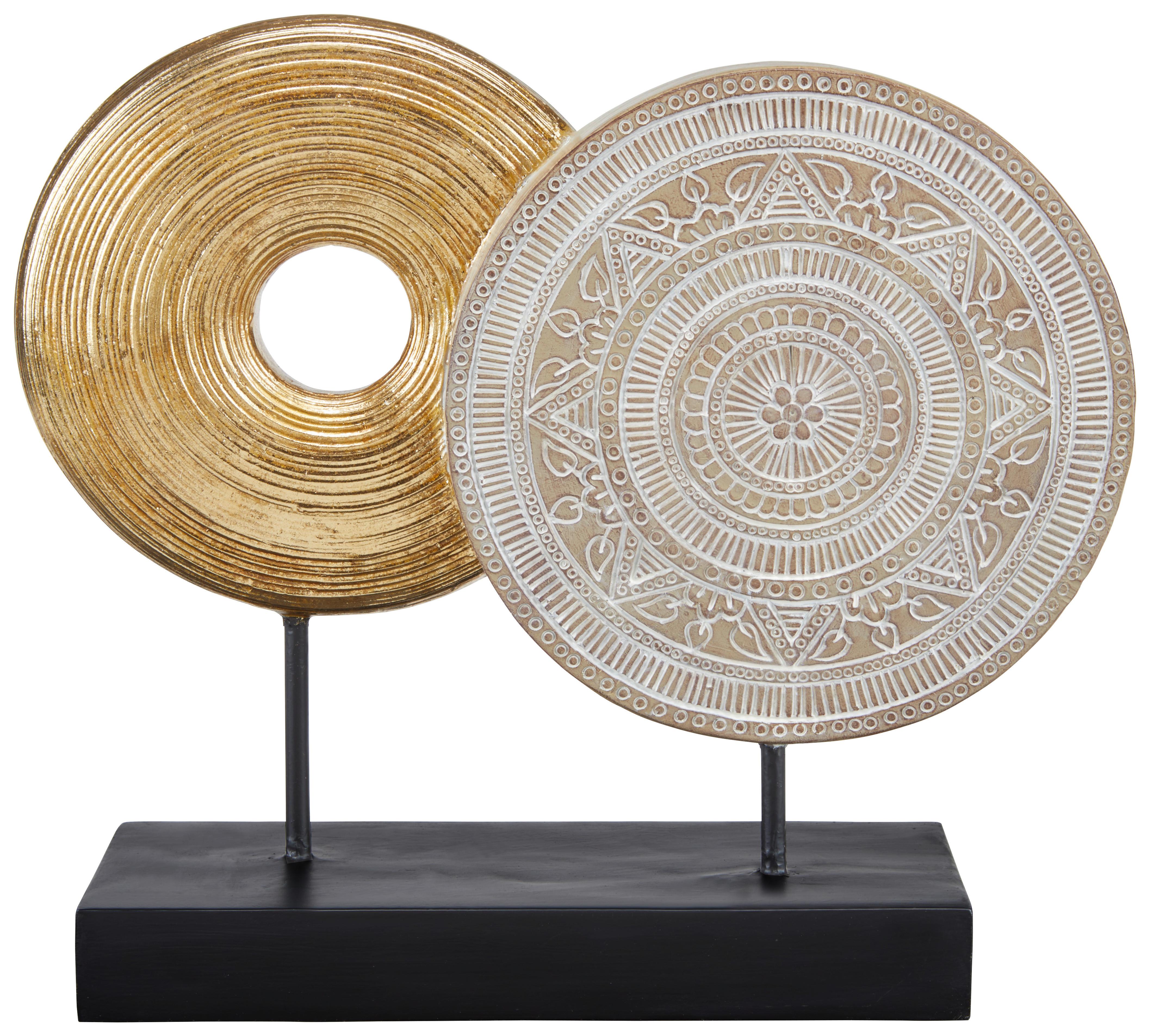 Tisch-dekorationsgestell Timo - Goldfarben/Naturfarben, Design, Naturmaterialien/Metall (37/10,5/33cm) - James Wood