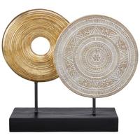 Tisch-dekorationsgestell Timo - Goldfarben/Naturfarben, Design, Naturmaterialien/Metall (37/10,5/33cm) - James Wood