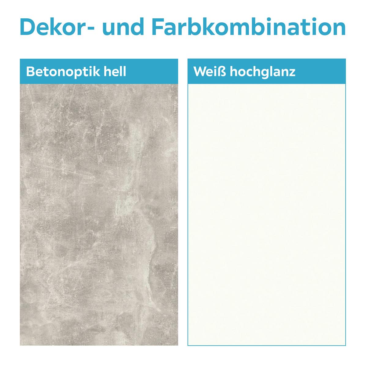 TV-Element Malta B: 185 cm Betonoptik/Weiß - Schwarz/Weiß, MODERN, Holzwerkstoff (185/50/42cm)