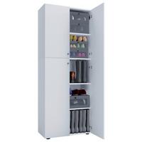 Skrinka na topánky LONA š: 70cm biela - čierna/biela, Konventionell, kompozitné drevo/plast (70/182/37cm) - MID.YOU