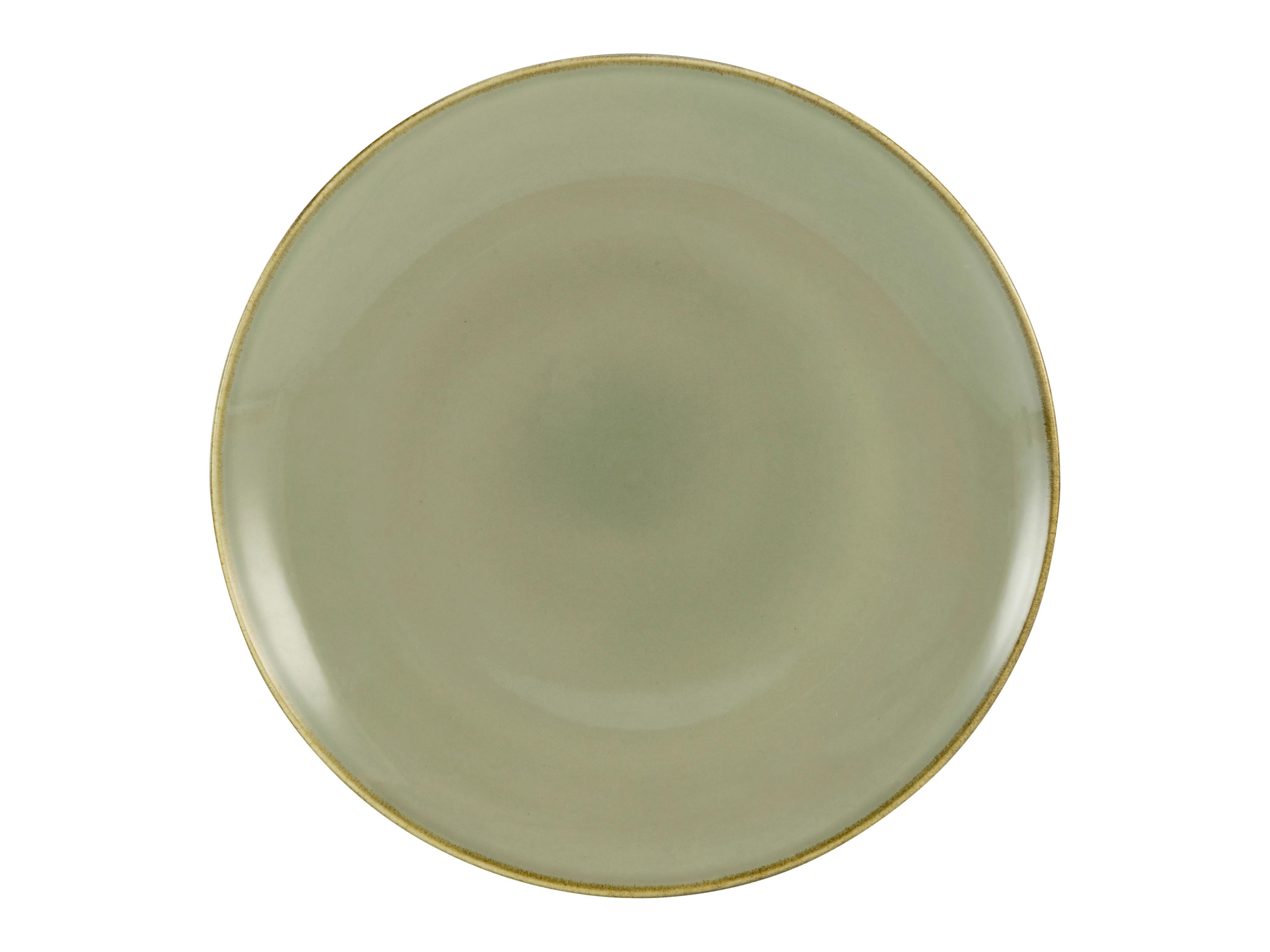 Plytký Tanier Linen, Ø: 28cm - sivohnedá, keramika (28/28/3cm) - Premium Living