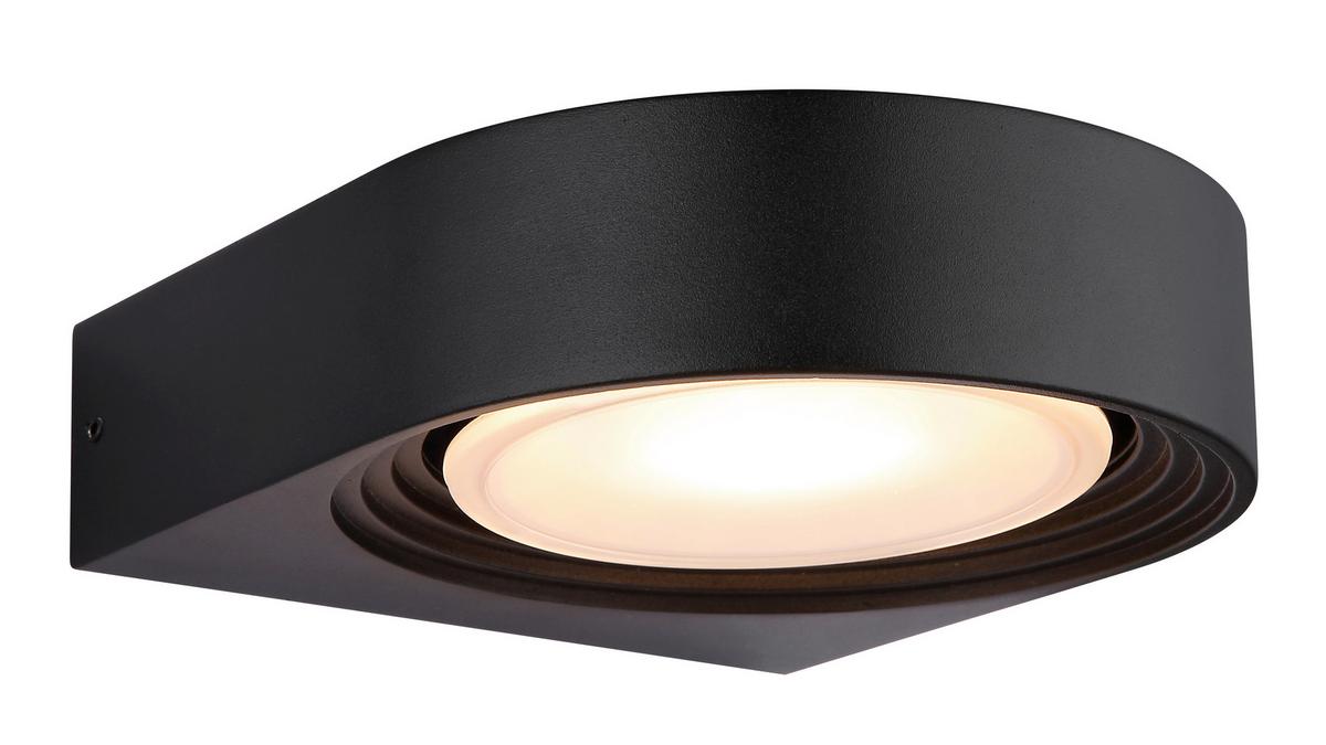 Led-außenleuchte 34322w Oko - Schwarz/Weiß, Design, Kunststoff/Metall (16/6,6cm) - Globo