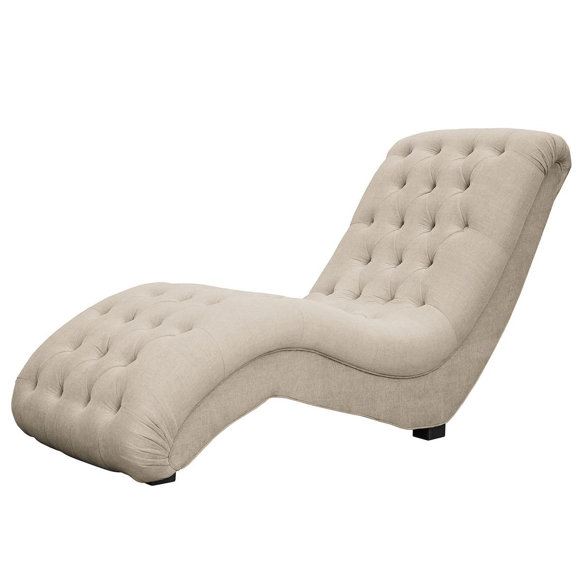 Relaxliege Sofia Cappuccino B: 67 cm - Schwarz/Cappuccino, Design, Textil (67/90/159cm) - P & B