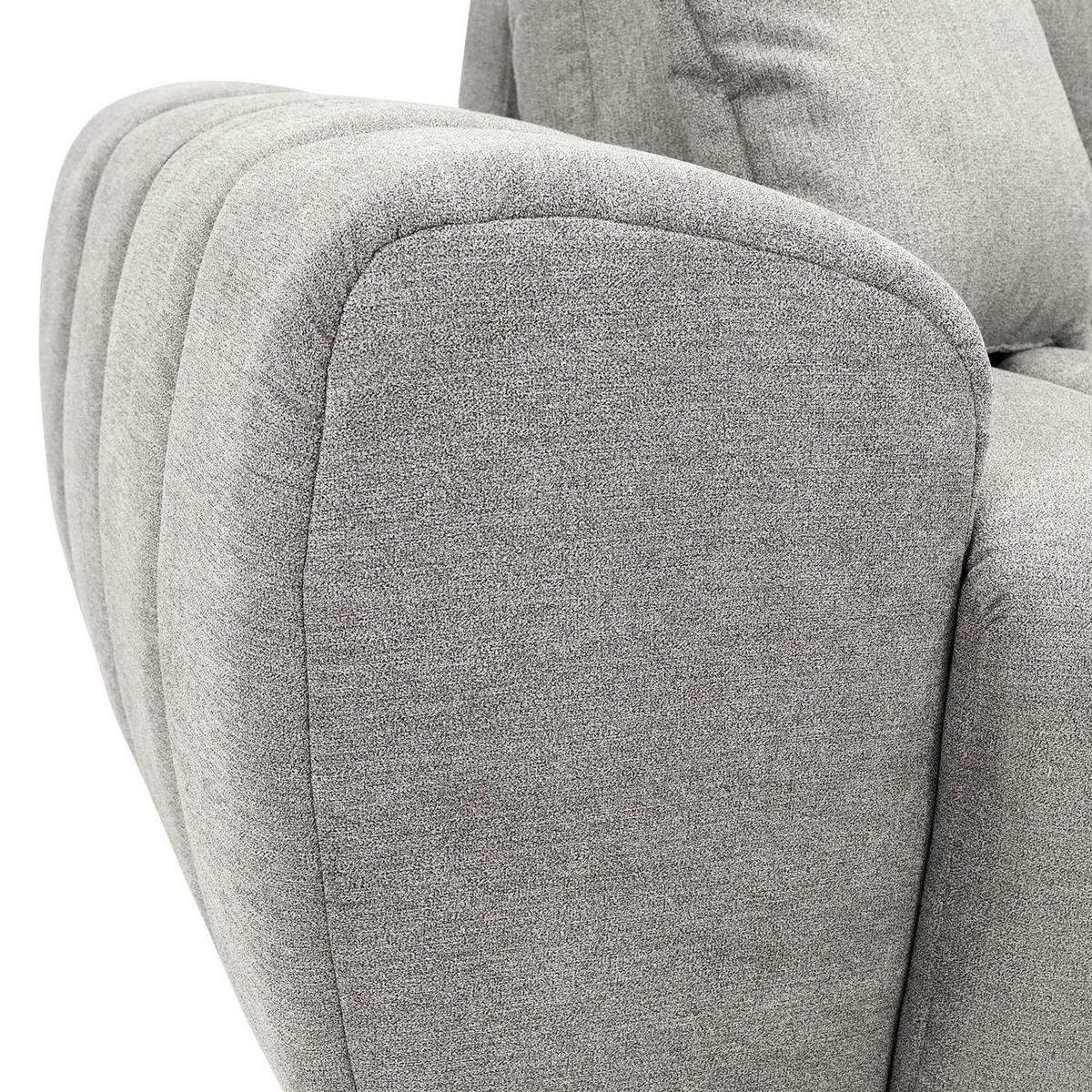 Sedačka BARCA, světle šedá, oboustranná, s polštáři - černá/světle šedá, Konvenční, dřevo/textil (275/180cm)