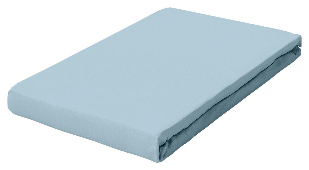 Boxspring-spannleintuch Pure Boxspring - Hellblau, Basics, Textil (90-100/190-220cm) - Schlafgut