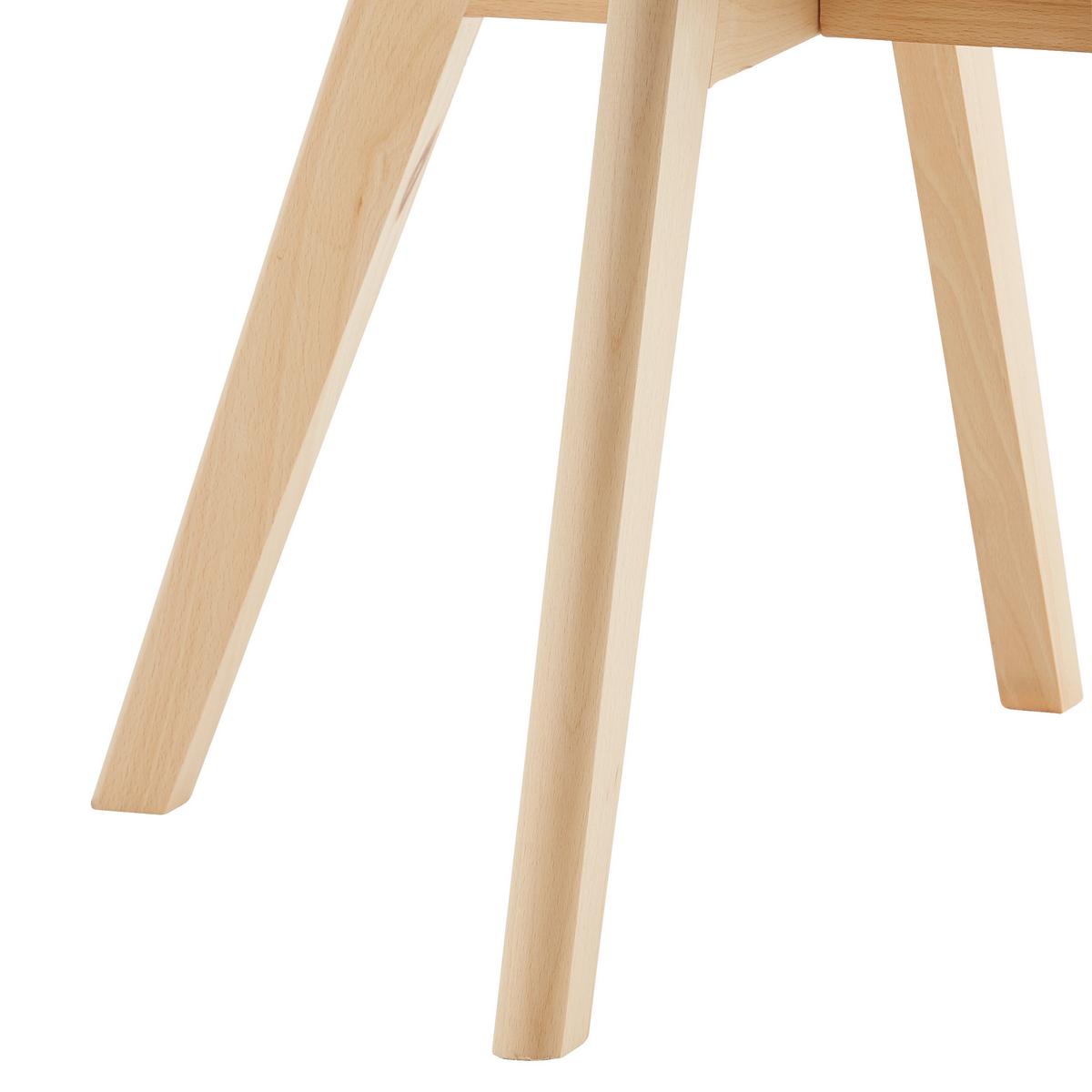 Jídelní židle Rocksi - šedá/barvy buku, Moderní, dřevo/textil (43/82,5/43cm) - Bessagi Home