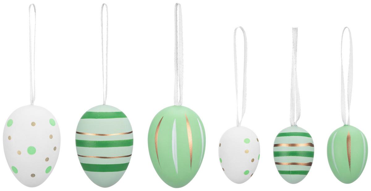 Dekoeier Julian - Weiß/Grün, KONVENTIONELL, Kunststoff - Luca Bessoni