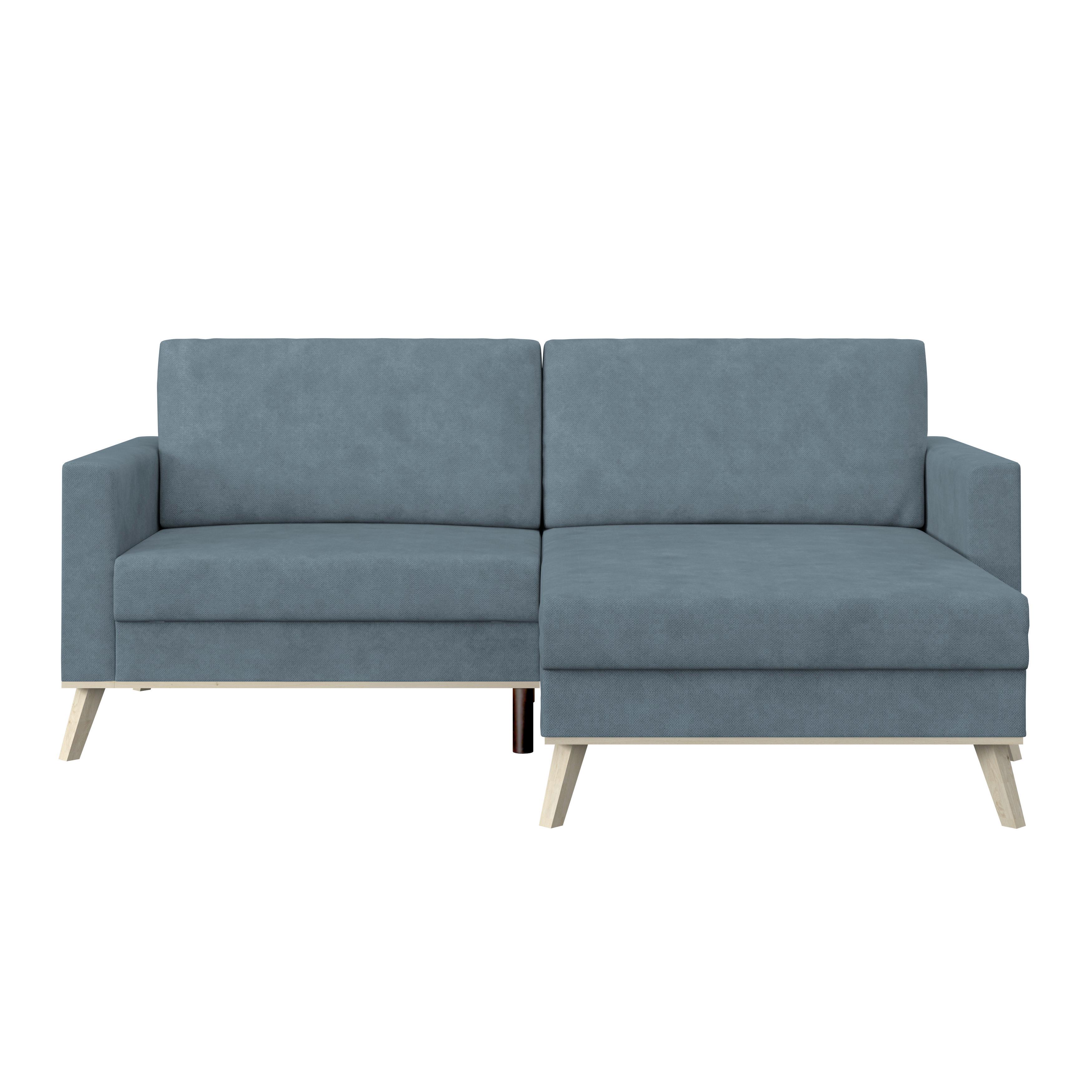 Ecksofa Carini - Eichefarben/Creme, Basics, Textil (222/152cm)