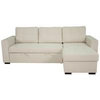 Sedačka TURIN, obojstranná, slonovinová tk. CROWN - slonovinová, Trend, kov/drevo (239/160cm)