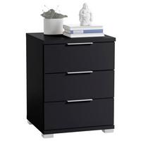 Nachtkästchen Schwarz H: 61 cm - Silberfarben, Basics (46/61cm) - P & B