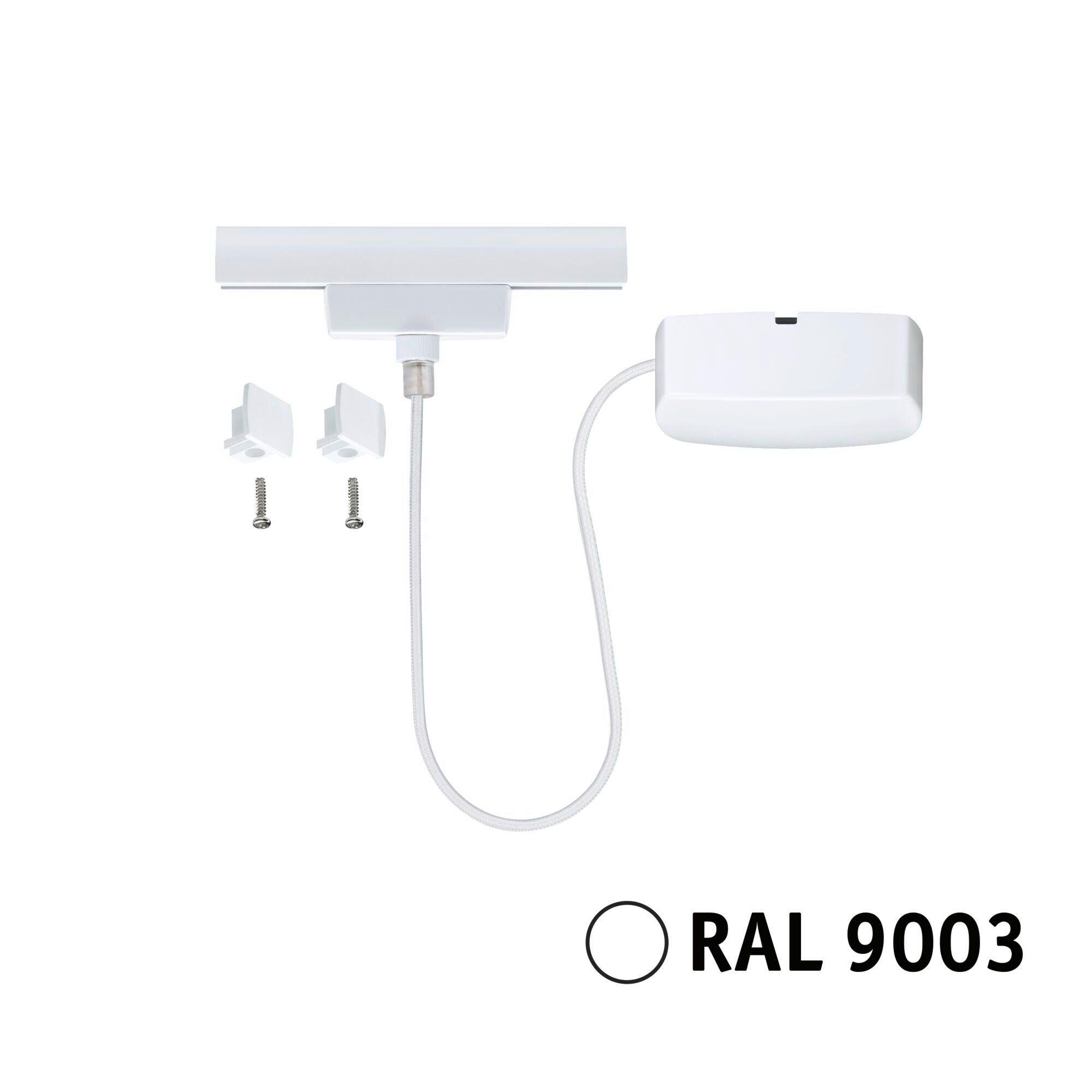 Schienensystem-Einspeiser 95644 Urail Einspeisung Sw - Weiß, Basics, Metall (16,5/100cm) - Paulmann