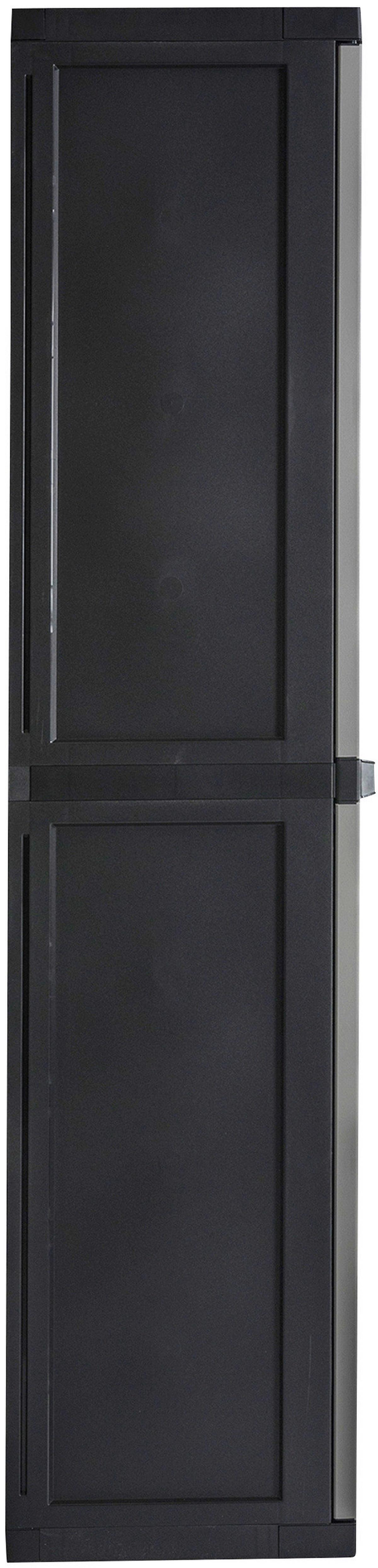Toomax Werkzeugschrank Bios Midi 65x165x37 cm Kunststoff - Schwarz/Grau, Basics, Kunststoff (65/165/37cm)