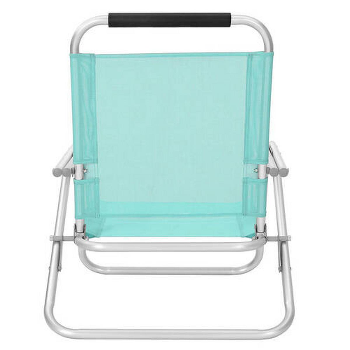 Strandsessel Mintgrün Klappbar, B: 59 cm - Alufarben/Mintgrün, Basics, Textil/Metall (59/71/59cm) - Modante