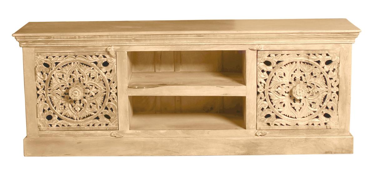 Lowboard Mangoholz B: 150cm - Naturfarben, Design, Holz (150/60/40cm) - MID.YOU