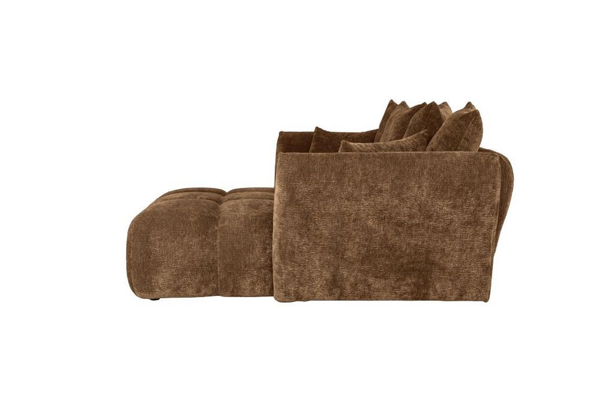 Univerzálna sedačka CAMMELLIO, hnedá ženilka, 7 vankúšov - hnedá/čierna, Modern, textil (296/189cm) - Mömax