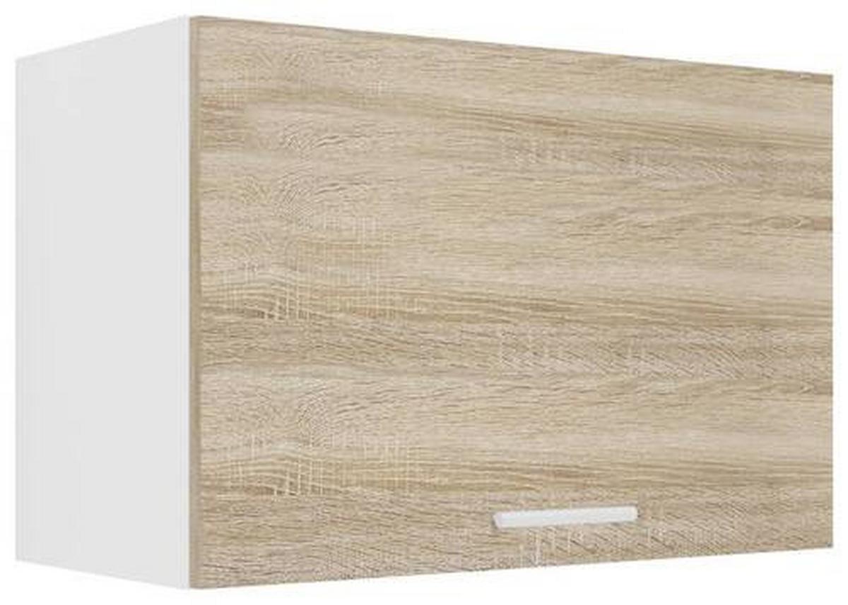 Küchenoberschrank Esilo B: 60 Cm Weiß/eiche Dekor - Weiß/Sonoma Eiche, KONVENTIONELL, Holzwerkstoff (60/40/31cm) - MID.YOU