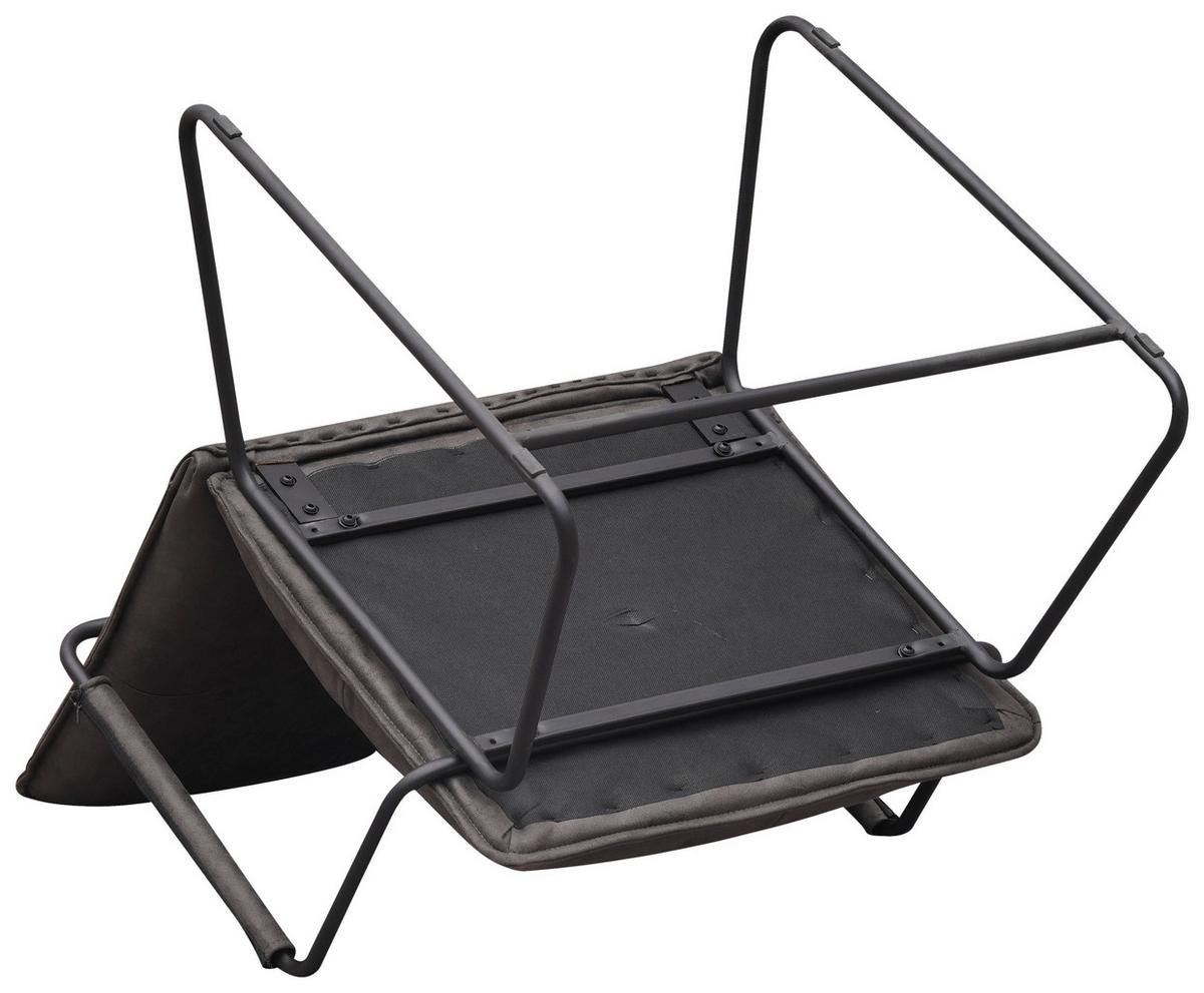 Sessel Bilbao - Anthrazit/Schwarz, MODERN, Textil/Metall (65/80/68cm) - MID.YOU