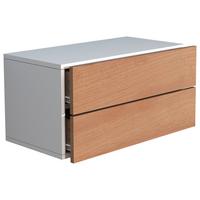 Nachtkästchen USAl L B: 60 cm Weiß/Eiche Dekor - Honigeiche/Weiß, MODERN, Holzwerkstoff (60/30/32cm) - MID.YOU