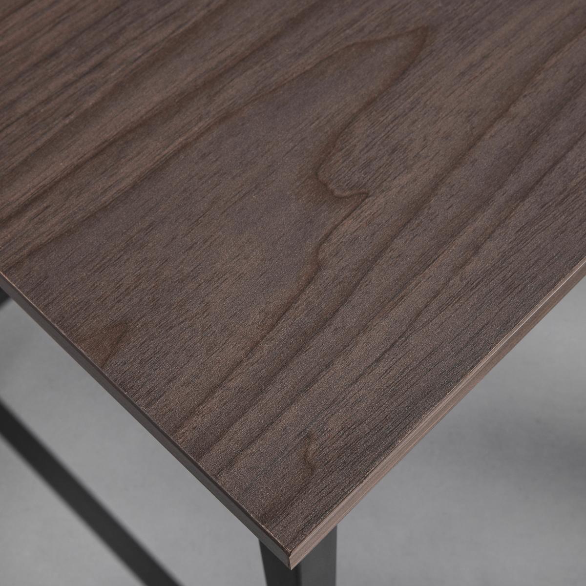 Písací stôl ANABELA - čierna/farba vlašského orecha, Modern, kov (120/150/50/75cm) - Bessagi Home