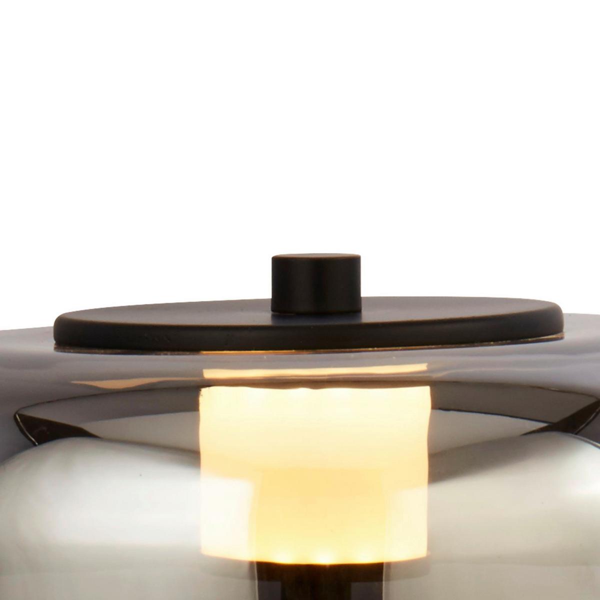 LED-Tischleuchte Eu59801-1sm - Schwarz, Basics, Glas/Metall (23/39cm)