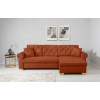 Ecksofa Arles Terracotta 39 S: 266x161 Cm - Buchefarben/Terracotta, Design, Textil (266/161cm) - MID.YOU