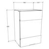 Küchenoberschrank Fasola Weiß/anthrazit B: 40 Cm - Anthrazit/Weiß, Trend, Glas/Holzwerkstoff (40/60/31cm) - MID.YOU