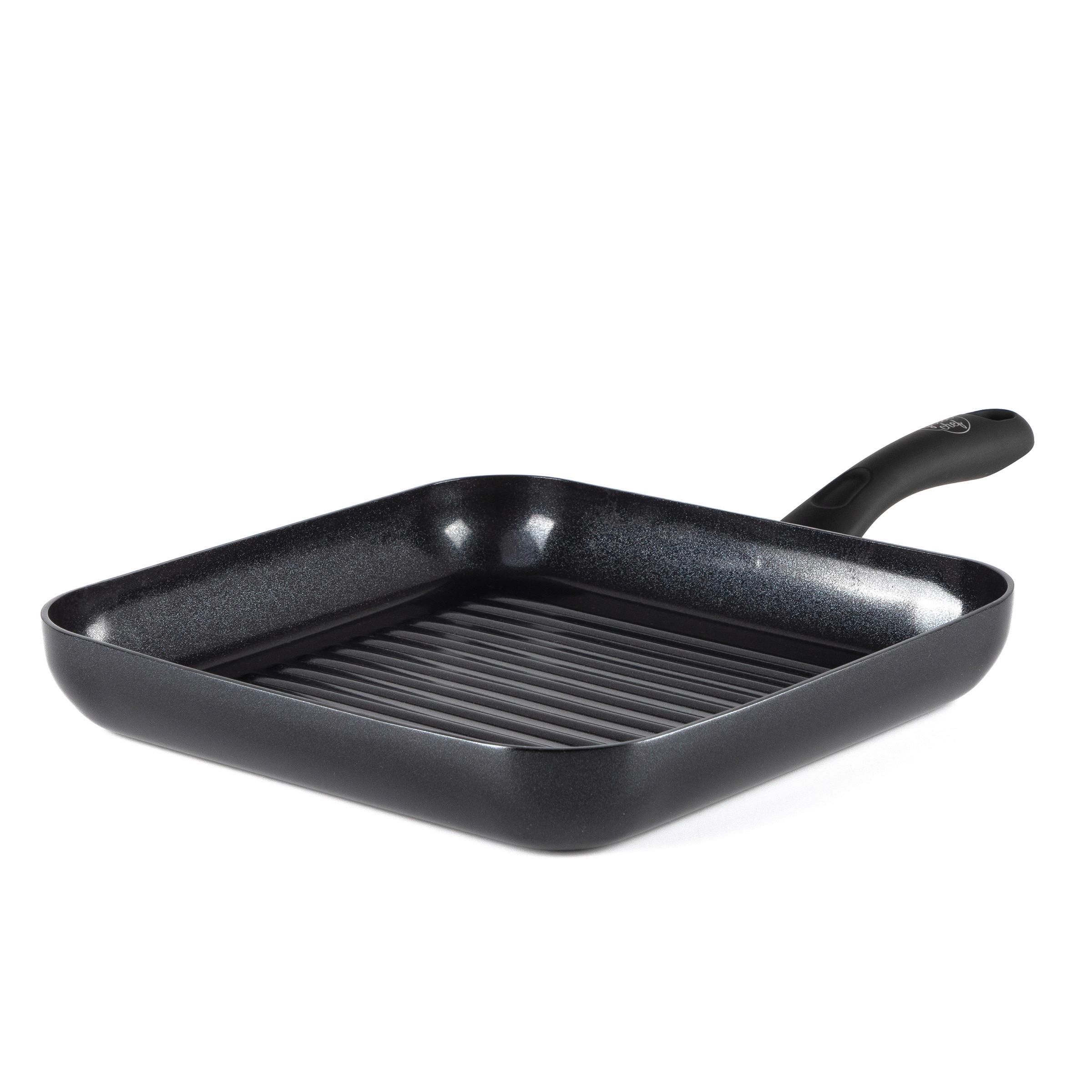 Grillpfanne Schwarz D: 28 Cm - Schwarz, Basics, Kunststoff/Metall (28cm) - GreenChef