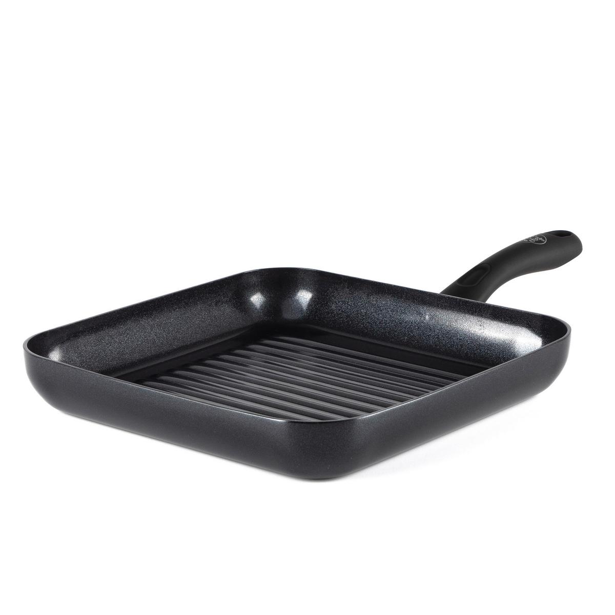 Grillpfanne Schwarz D: 28 Cm - Schwarz, Basics, Kunststoff/Metall (28cm) - GreenChef