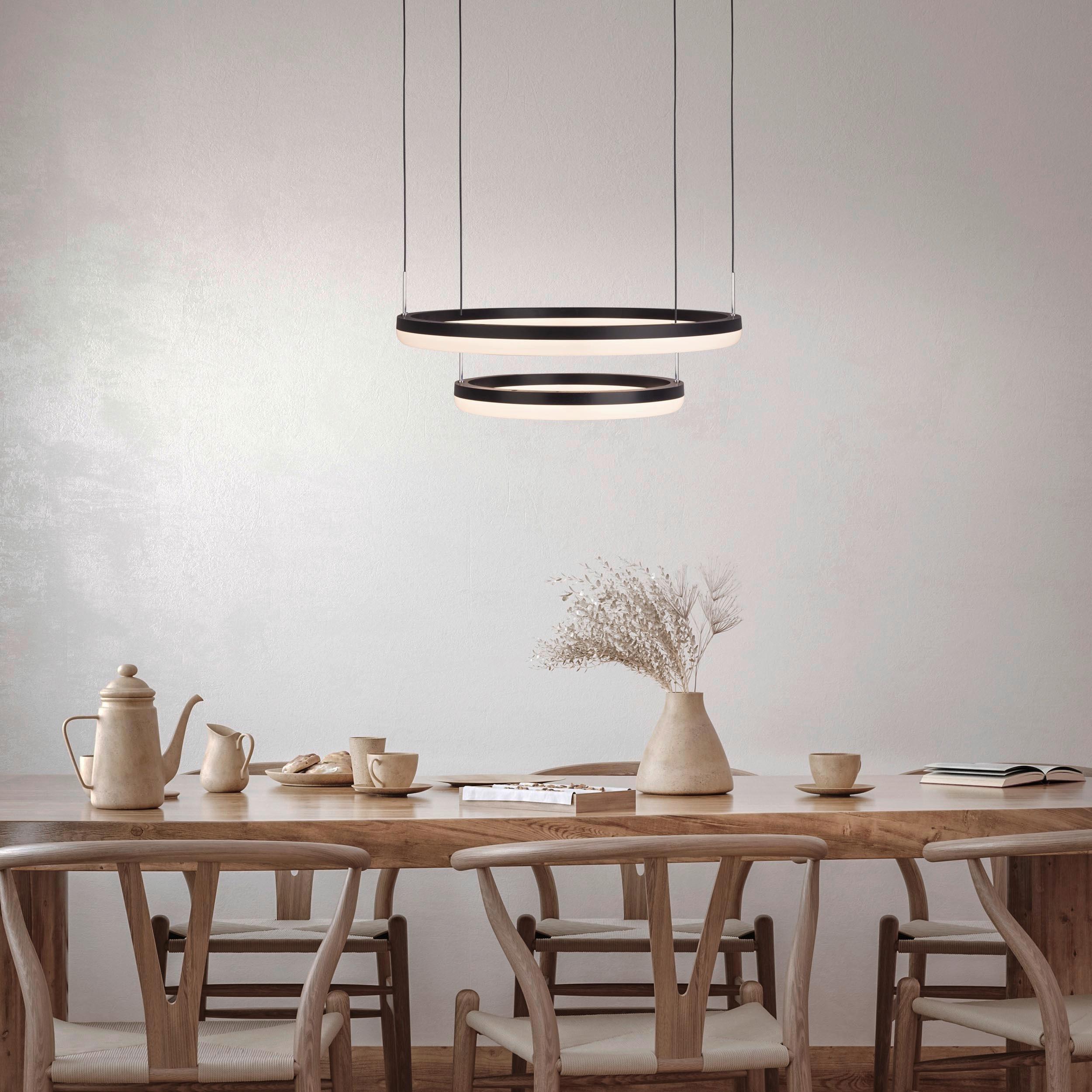 LED-Pendelleuchte 7096922 Circulo - Weiß, KONVENTIONELL, Metall (60/150cm) - Näve