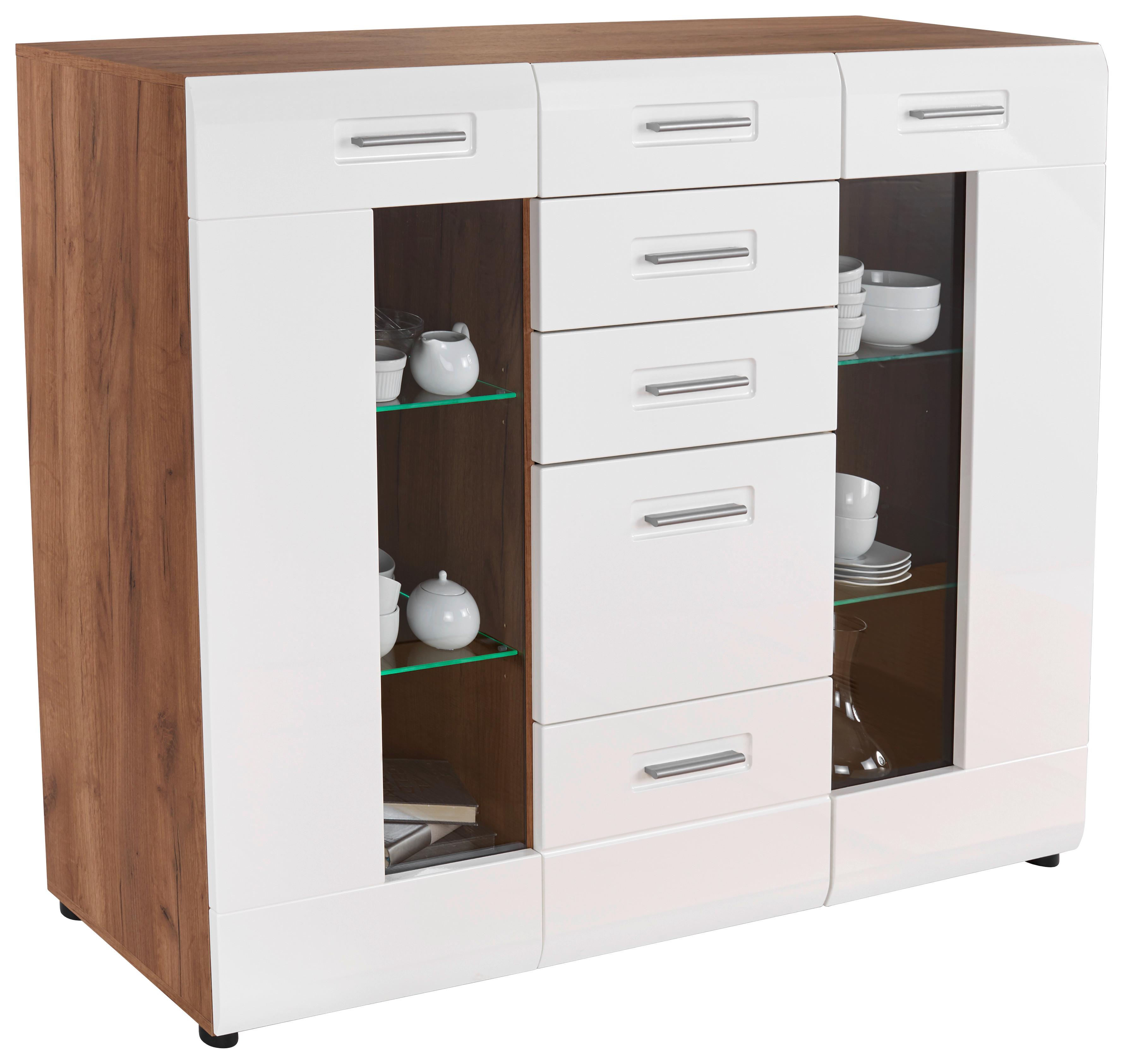 Félmagas Szekrény Avensis New 22 B - tölgyfa színű/fehér, Modern, faalapú anyag (150/114,6/43,1cm) - Luca Bessoni