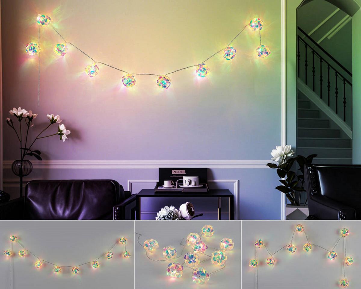 SVĚTELNÝ ŘETĚZ LIEBE - průhledné/perleť, Moderní, plast (165cm) - Mömax