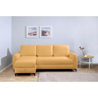 Ecksofa Moli, Gelb S: 236x148 cm - Gelb/Schwarz, Design, Textil (236/148cm) - MID.YOU