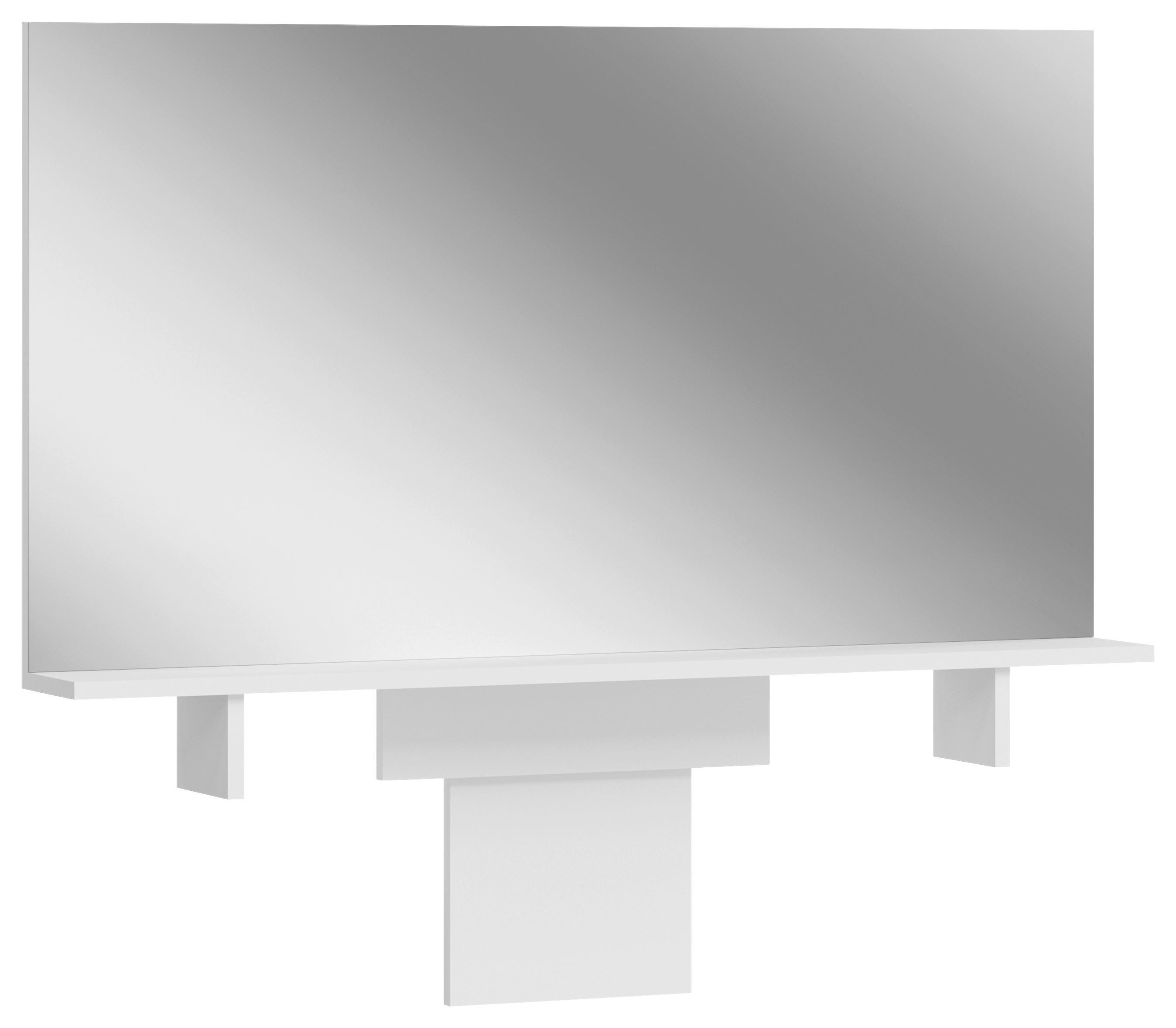 Spiegel Emma Weiß B: 110 cm - Weiß, Design, Glas/Holzwerkstoff (110/70/13cm) - MID.YOU