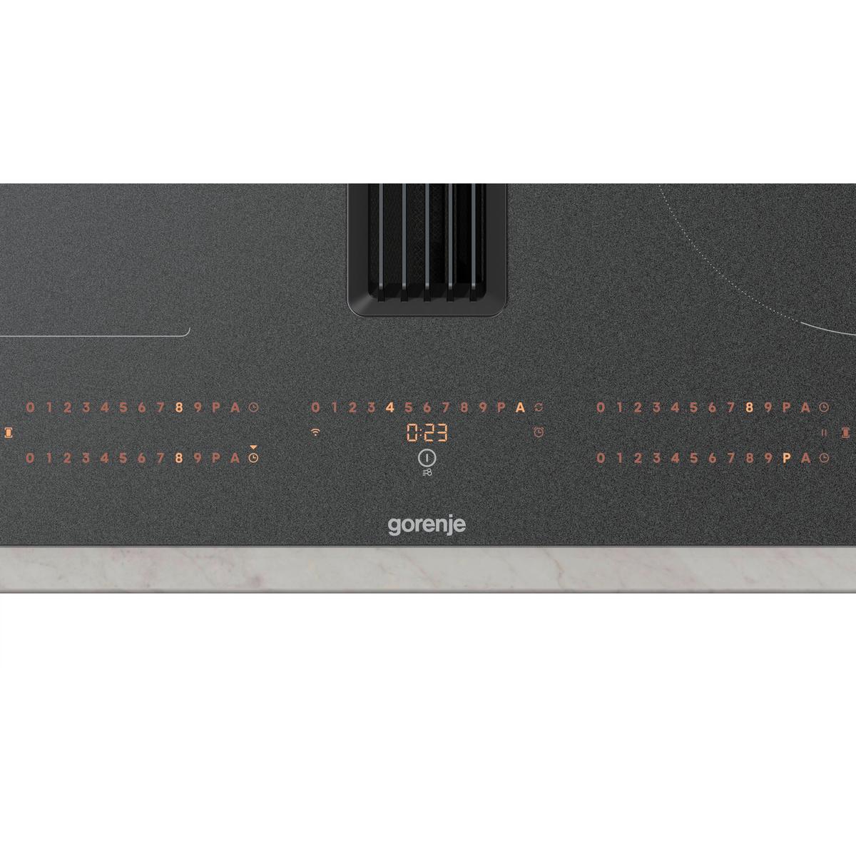 Kochfeld-dunstabzug-kombi Geh8433bsrwf - Schwarz, MODERN, Glas (83/23,3/52cm) - Gorenje