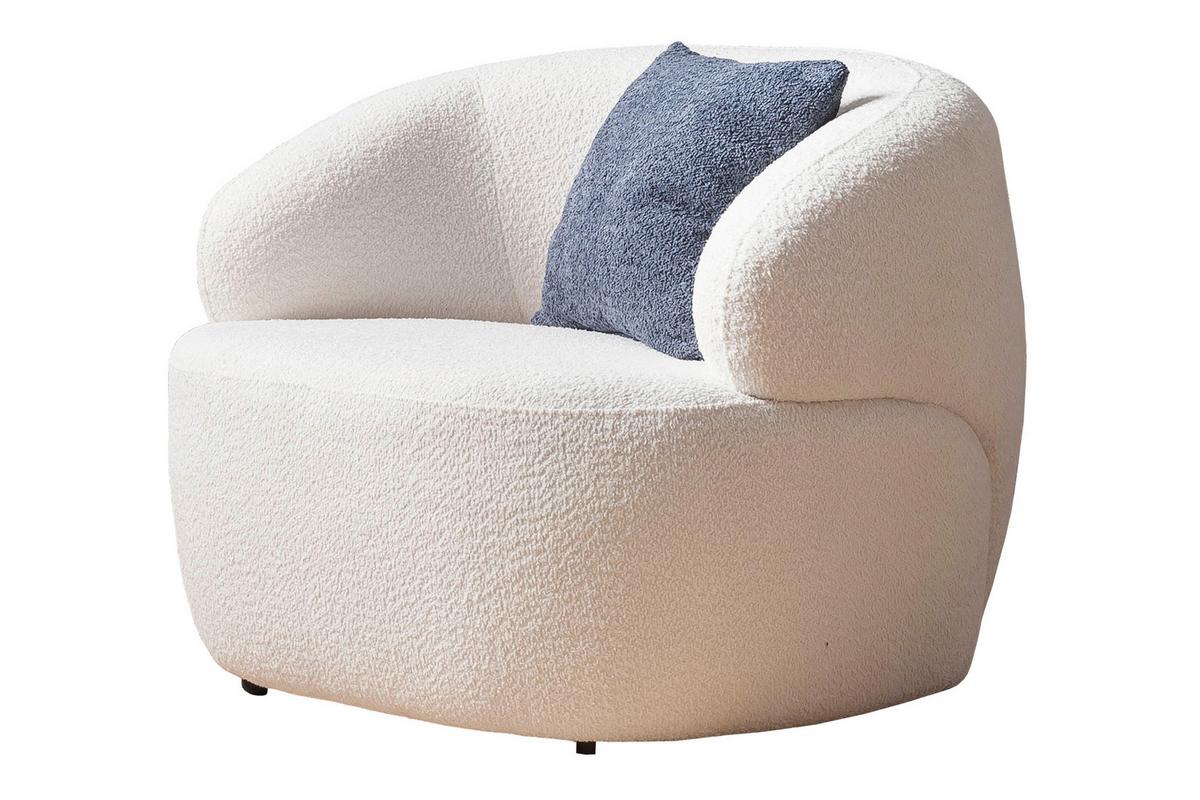 Sessel Weiß B: 88 Cm - Schwarz/Weiß, MODERN, Textil (88/69/89cm) - Livetastic