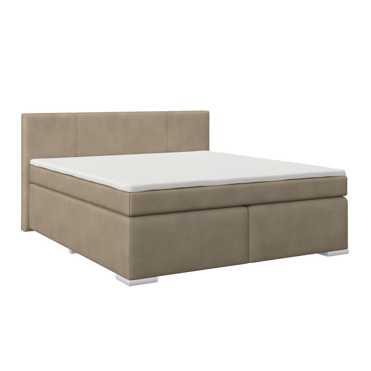 Boxspringbett Mira 1 - Taupe, Basics, Holz/Kunststoff (180/200cm)