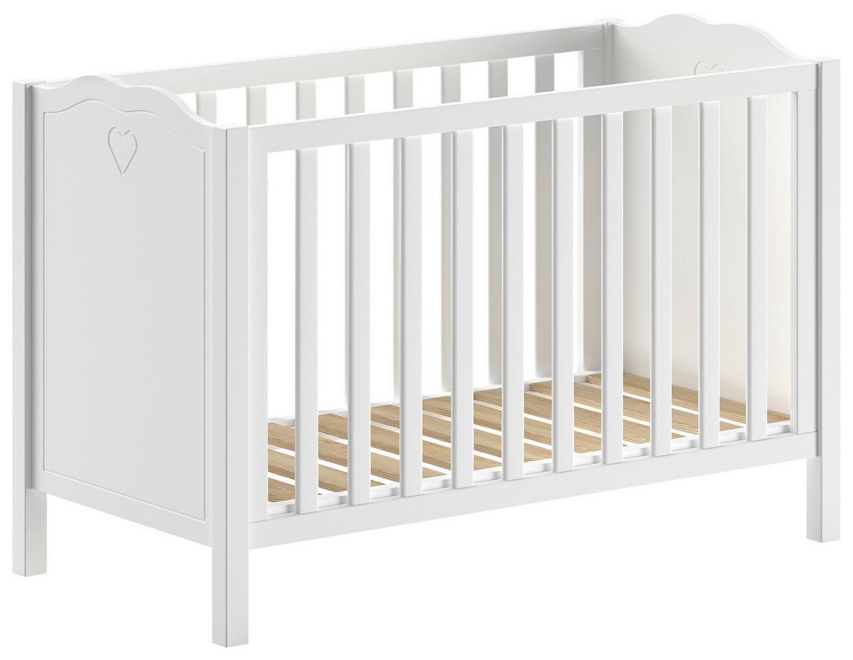 Gitterbett Amori Weiß 60x120cm - Weiß, MODERN, Holz/Holzwerkstoff (60/120cm) - Vipack