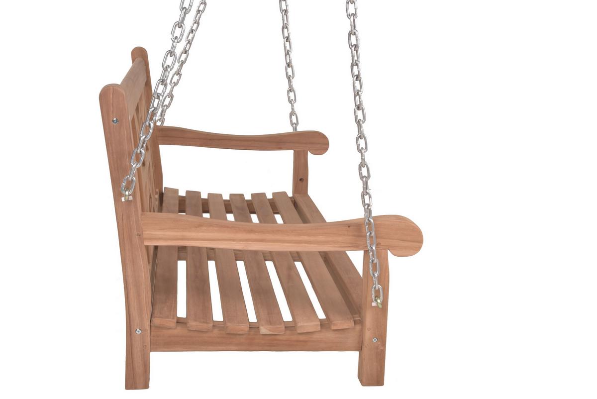 Gartenbank Holz Latoa 2-Sitzer Latoa - Braun/Teakfarben, MODERN, Holz (66/62/120cm) - Gardenson