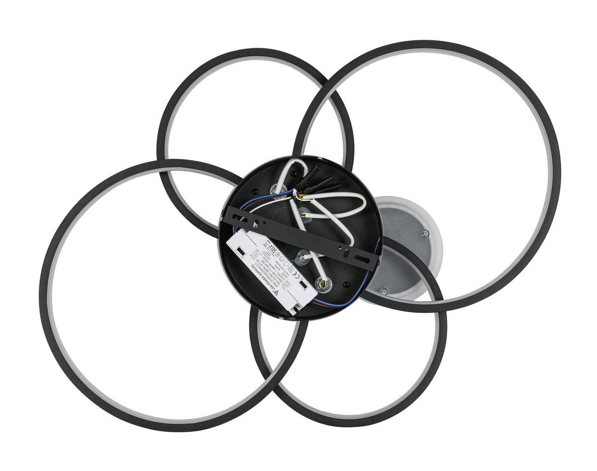 Led-deckenleuchte Christin - Schwarz, Basics, Kunststoff/Metall (46/62/10cm) - Luca Bessoni